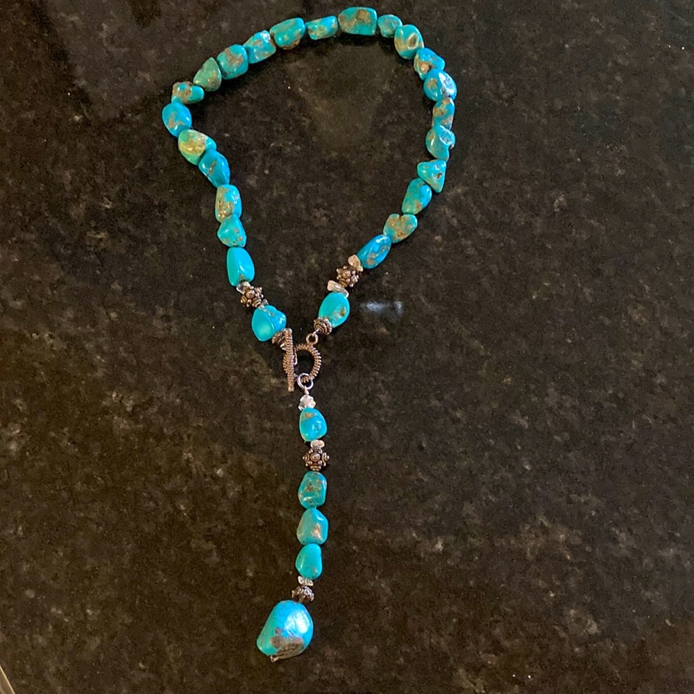 Turquoise toggle necklace